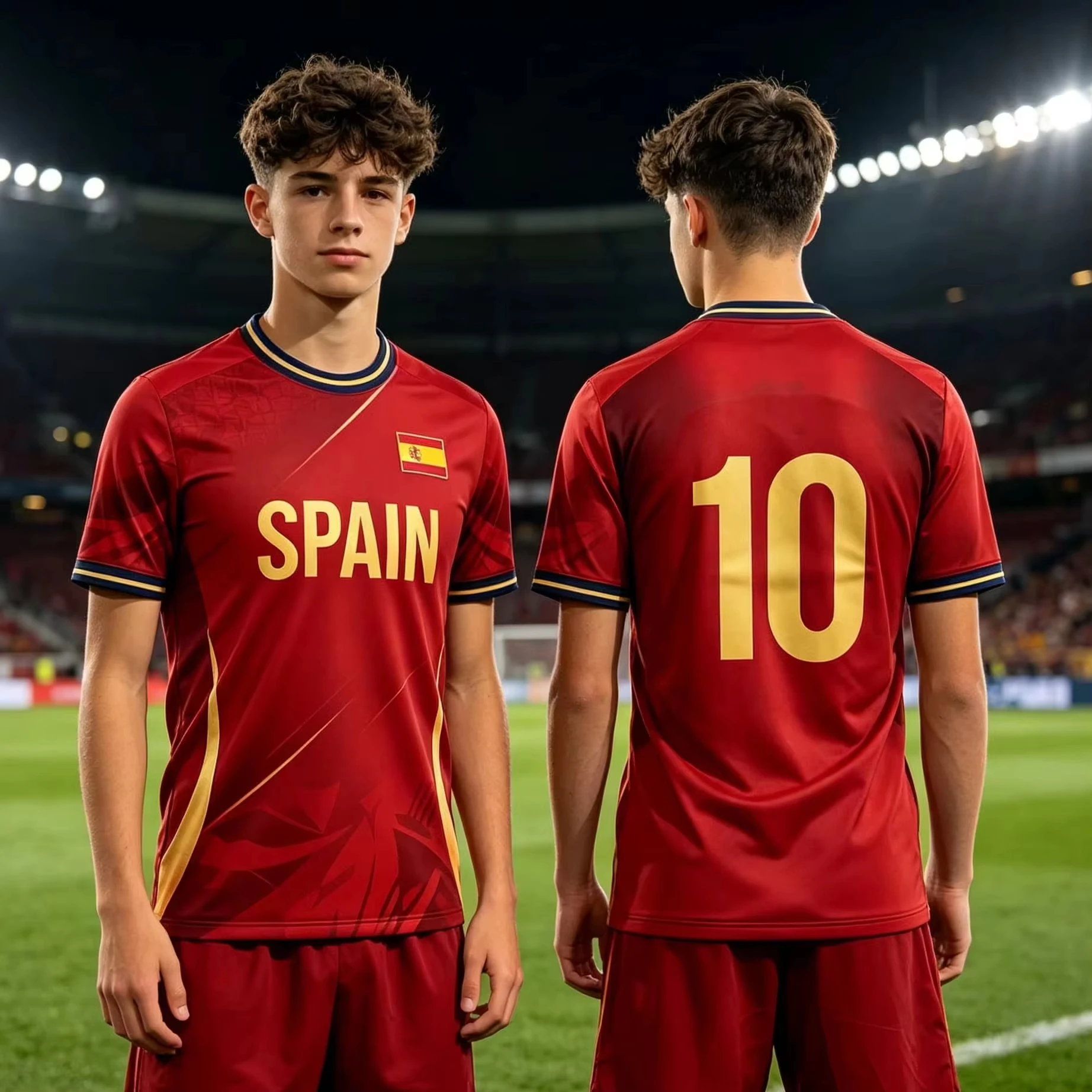 Spain And Haiti Soccer Print Jerseys Men T Shirt Women Tee Boys Top Children Parent Child Quick Dry Short Sleeves Kids Tshirt