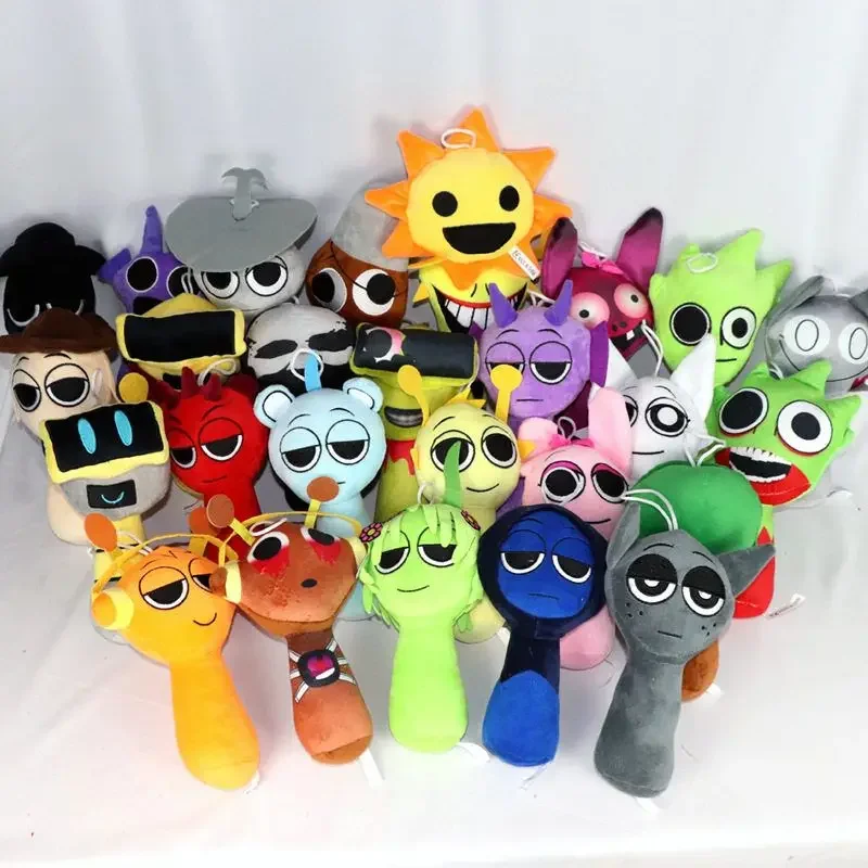 20cm Incredibox Sprunki Game Oren Reddy Bruder Deamond Dr. Harrison Qurst Wenda Gray Soft Plush Doll Peripherals Cute Gift Toys