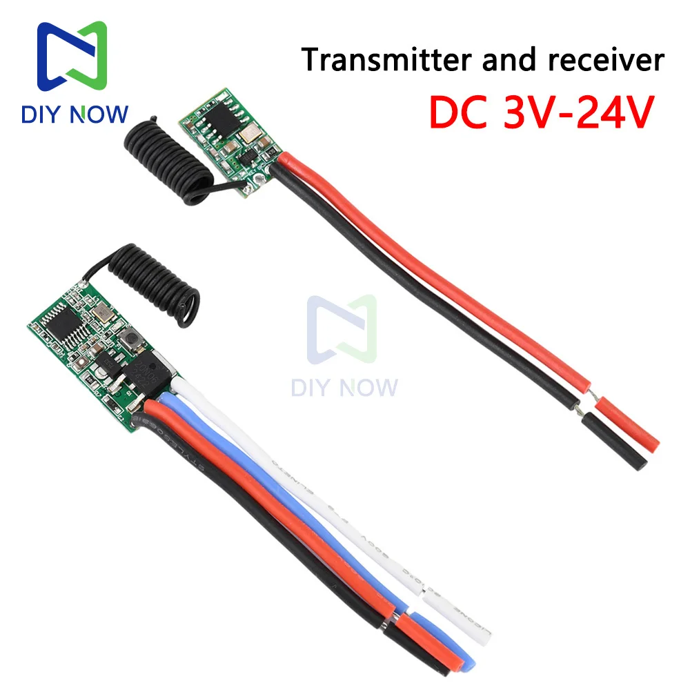 

DC 3V-24V wide voltage universal RF module receiving module micro wireless transmitter and receiver module 433MHZ