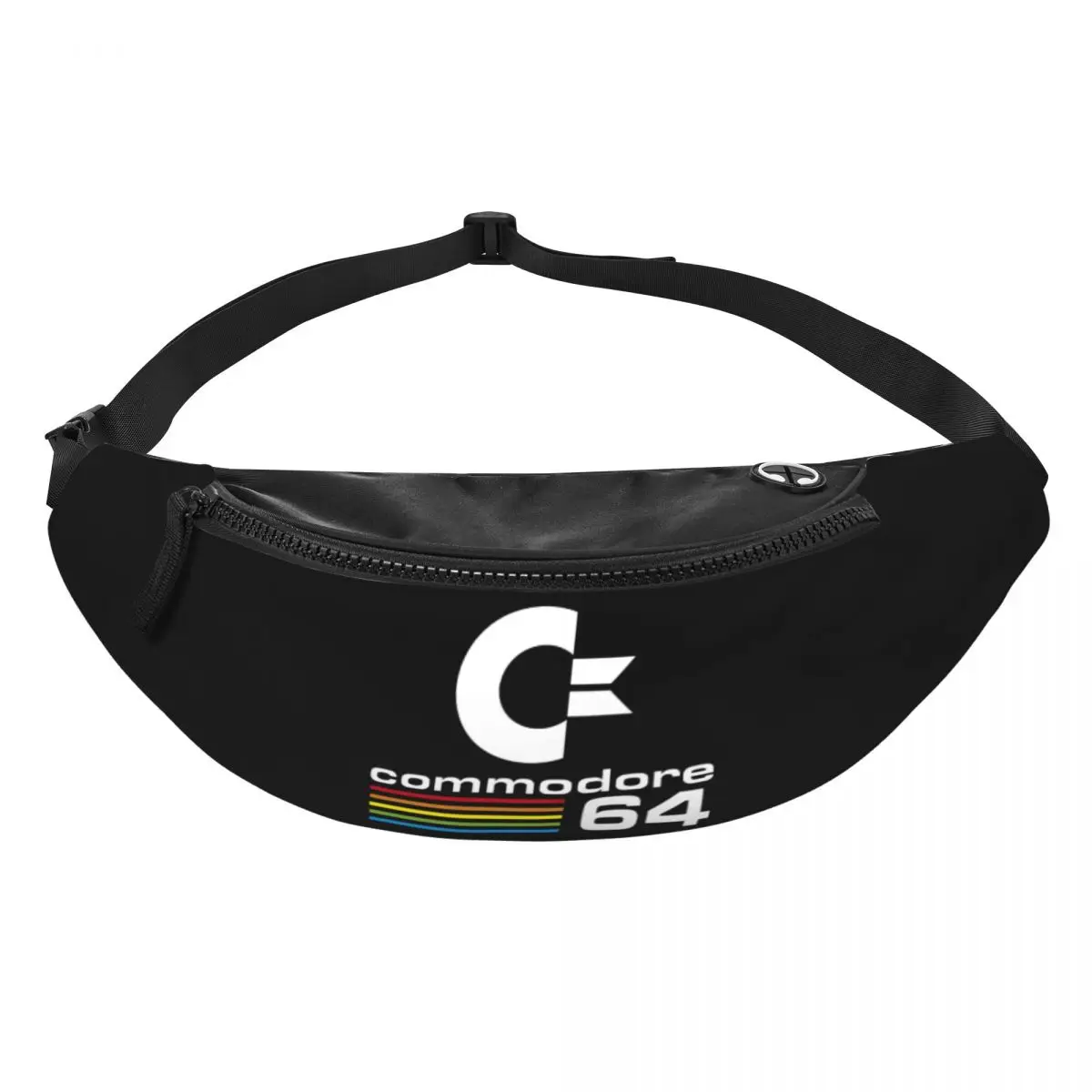 Custom Commodore 64 Fanny Pack para homens e mulheres, bolsa de cintura crossbody, bolsa de dinheiro, computador, telefone, C64, moda