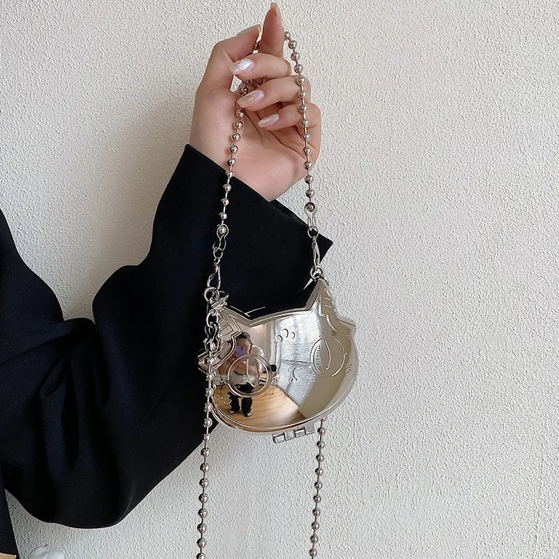 

2025 New! Women's Mini Metal Earphone Bag - Ins Fashion, Wrought Iron Chain, Crossbody Pocket Bag