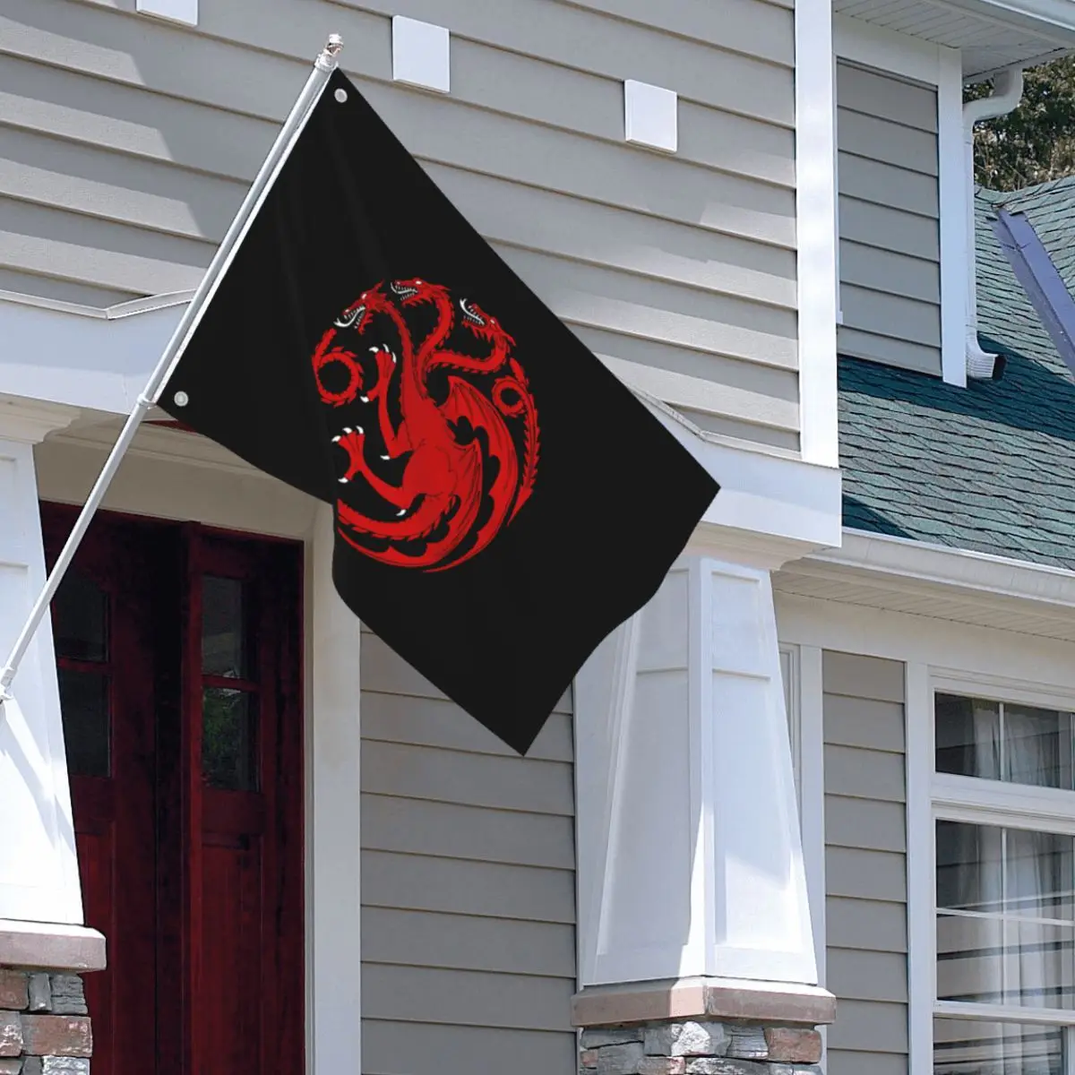 Bandera de Dragonstone Targaryen de casa, decoración interior y exterior, 90x60cm