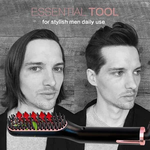 Brosse à lisser pour barbes électriques pour hommes brosse à lisser cheveux à ions négatifs Lisseur à lisser mouillé et sec rapide 10 meilleurs lisseurs à lisser pour peignes en vente - No10