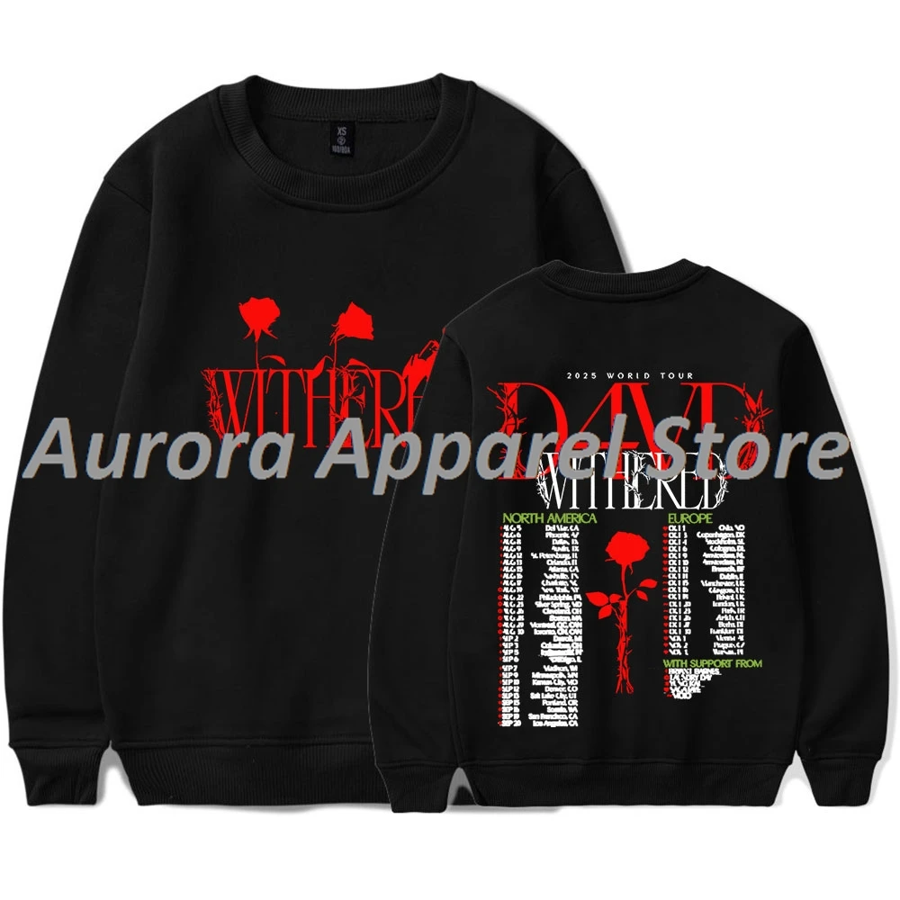

D4vd Withered World Tour 2025, толстовки с круглым вырезом, топы, косплей, женская и мужская модная футболка с длинным рукавом