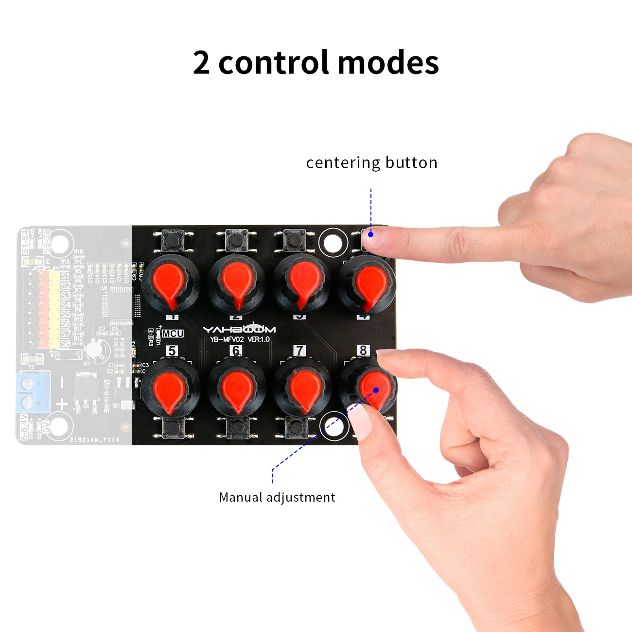 8-channel PWM Servo Debugging Board Motors Controller Tool with Over-Current Protection for DIY Electronic Robot RC Car Kit