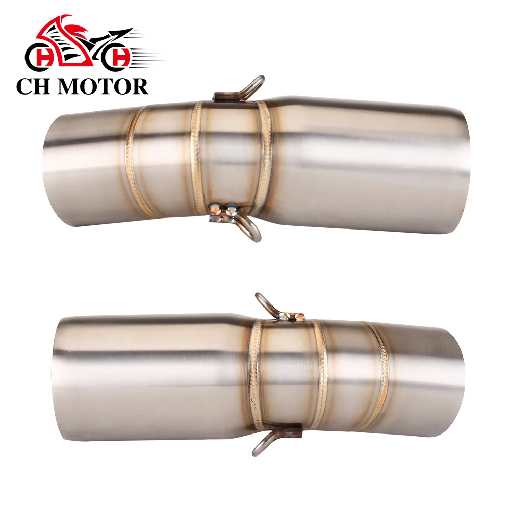 Slip On Motorcycle Exhaust Escape Connect 51MM muffler For Benelli Leoncino 500 BJ500 Stainless Steel Middle Link Pipe