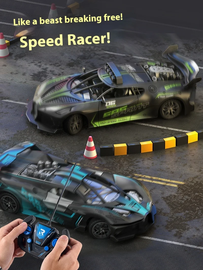 Mini auto elettrica telecomandata versione di ricarica wireless funzione deriva bambini ragazzi giocattolo regalo modello di simulazione auto RC