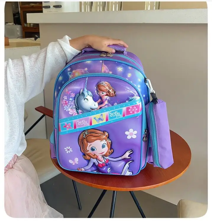 Kids Sofia Cartoon Backpack Schoolbag Girls Princess frozen Backpack Primary Schoolbag