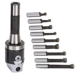 Set di attrezzi per alesatura ruvida da 2 pollici testa di alesatura da 50mm con barra di traino MT2 MT3 MT4 C20 C25 NT30 R8 portautensili tappatore Morse per macchina CNC