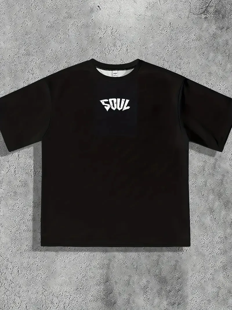 The 2025 summer new men's T-shirt features outdoor street fashion casual comfort breathability and 3D frame pattern printing