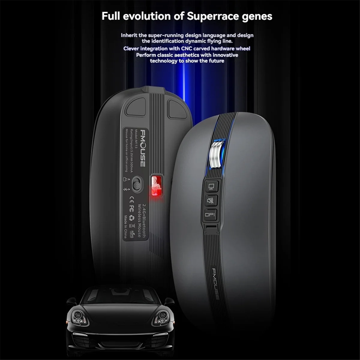 GOB-oWireless Bluetooth マウス 2.4G ワイヤレス オフィス マウス タブレット PC ノートブック デュアル モード USB 充電マウス ラップトップ用