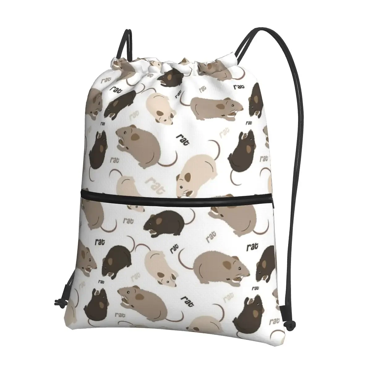 Sacs à dos portables à motif de rat pour hommes et femmes, sac de proximité multifonctionnel, sacs de soleil de poche pour voyage et sport