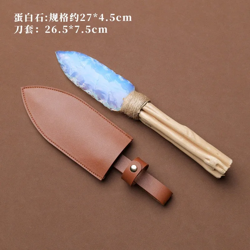 Natural obsidian crystal original stone knife handmade crystal ore specimen ornament