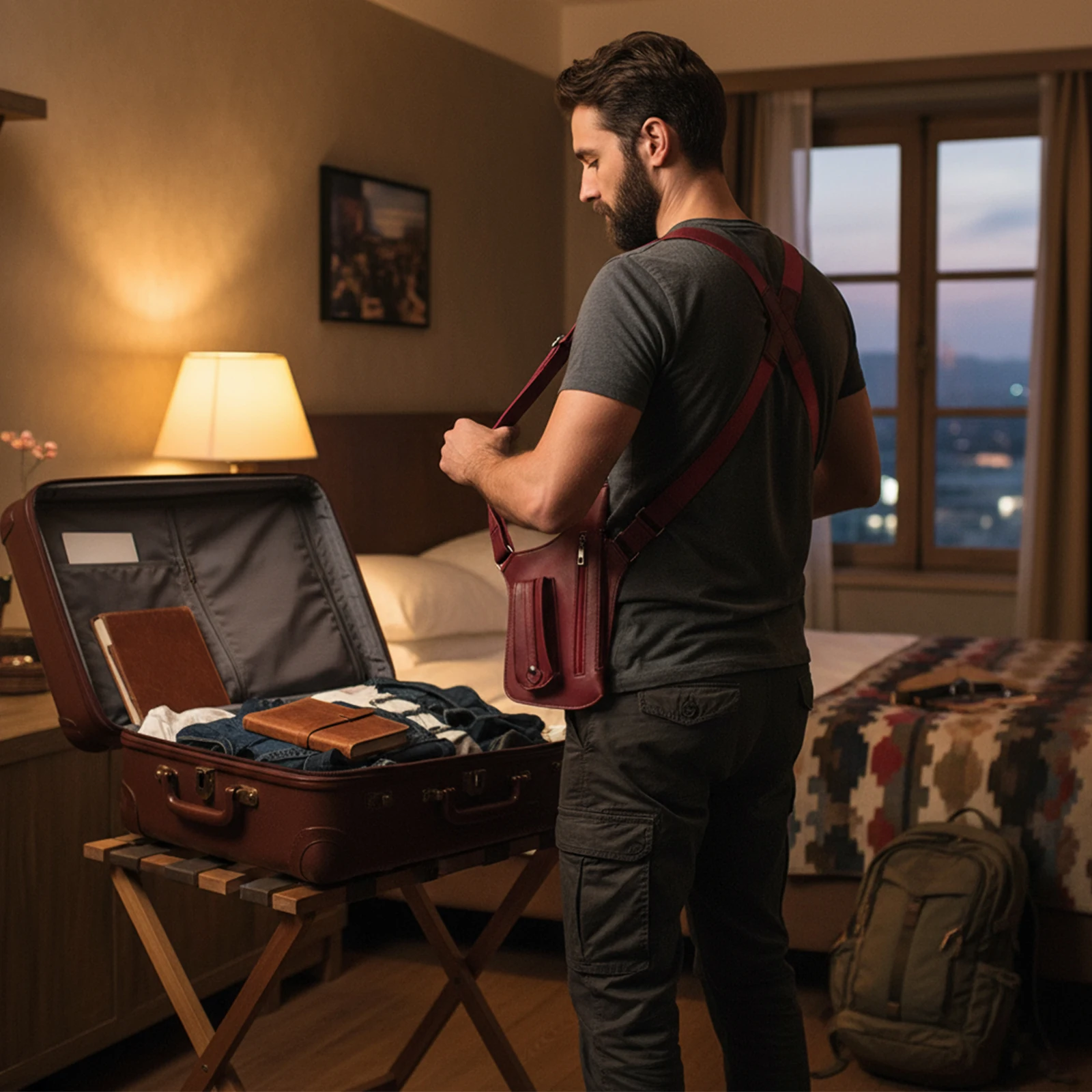 

Сумка подмышки из искусственной кожи с двойным плечом и несколькими карманами, кошелек с ремешком подмышками, противоугонный кошелек для мужчин и женщин, путешествия на открытом воздухе