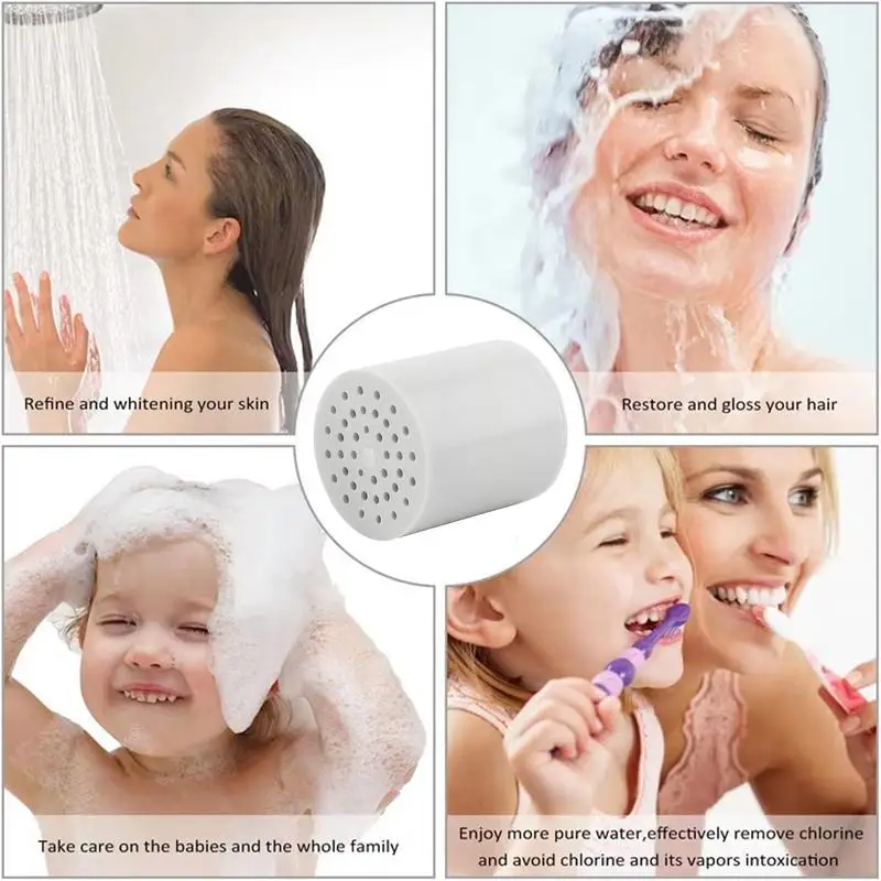 Bathroom Shower Head Filter removal residual chlorine Harmful Substances 15-level filter element Longer Lasting Shower Filter