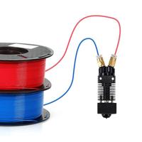 For CR-10 series Creality ender 3 Two-color metal hot extrusion press for 3D printer 2 IN 1 OUT Hotend Dualcolor
