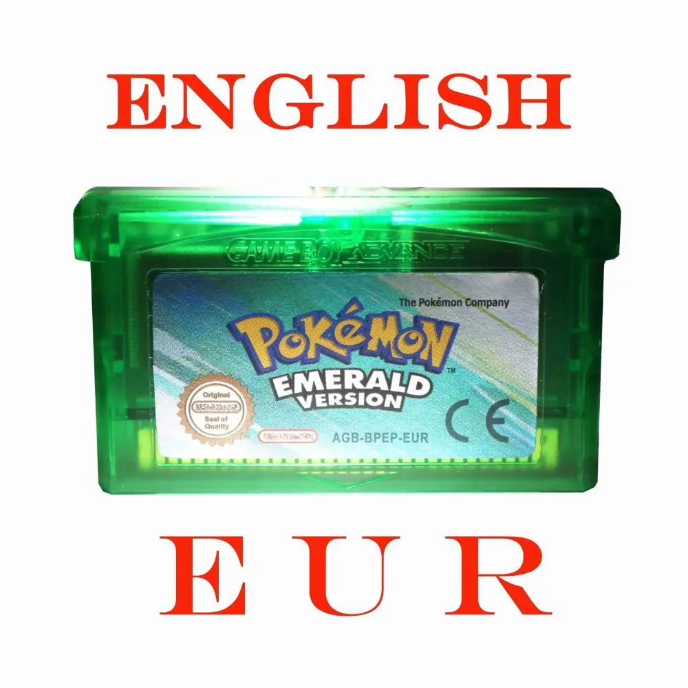 Dual decoding Pok é mon game cards, multiple versions of GBA game cards in the United States/United Kingdom/France/Germany/Spain