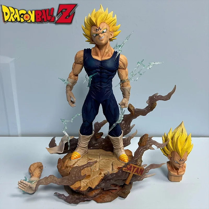 

Dragon Ball Anime Figures Vegeta Figurine Hero Belief Hb Action Figure 2 Heads Vegeta With Light Pvc Statue Doll Holiday Gift