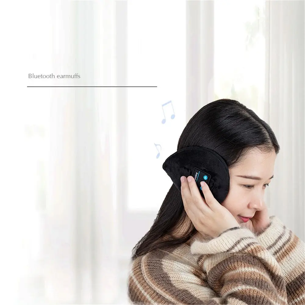 Winter USB Bluetooth 5.0 Wireless Music Ear Muffs Bluetooth Earmuffs Warmers Headphones