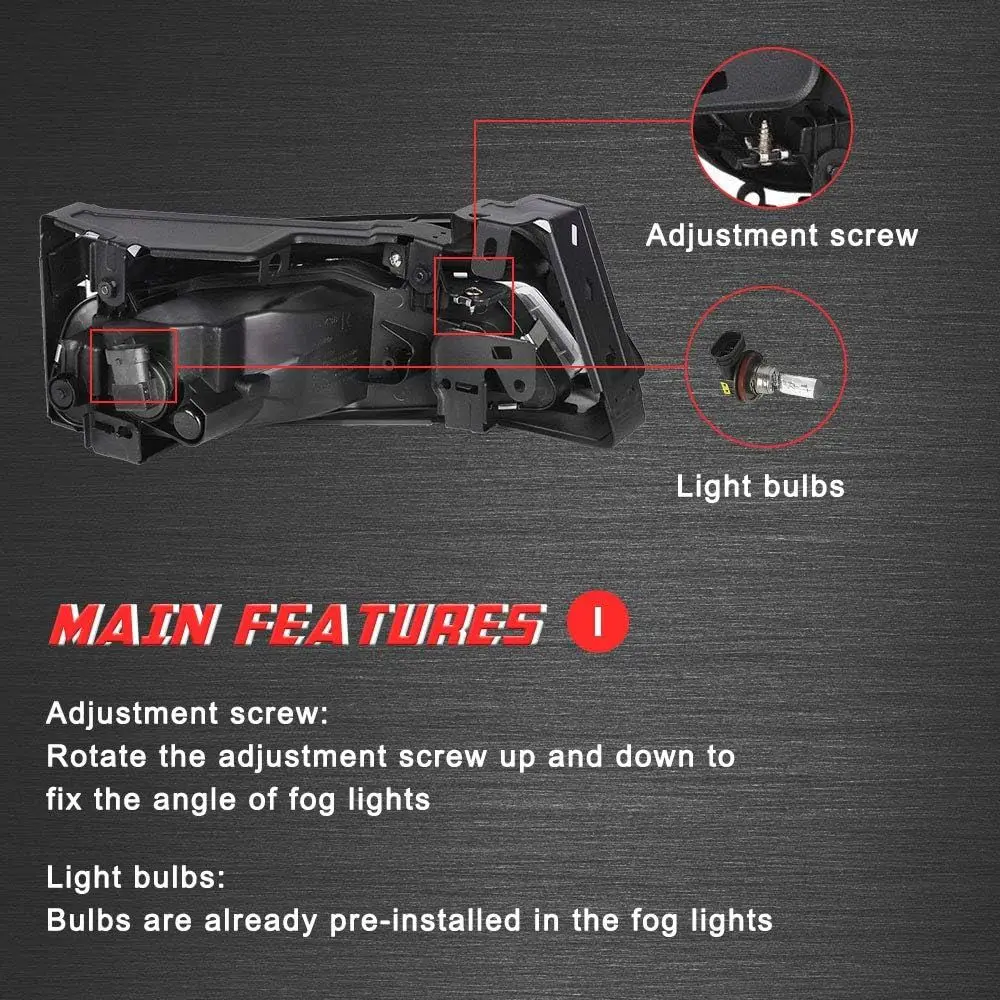 2013-2015 هوندا أكورد 4-Door سيدان طقم استبدال ضوء الضباب مع عدسة شفافة، H11 12V 55W مصابيح الهالوجين #5
