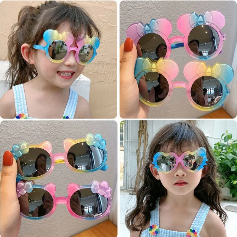 2022 Children Star Cartoon Round Colors Sunglasses Baby Girl Boy UV400 Goggles Outdoor Kids Summer Beach Holiday Eyewear