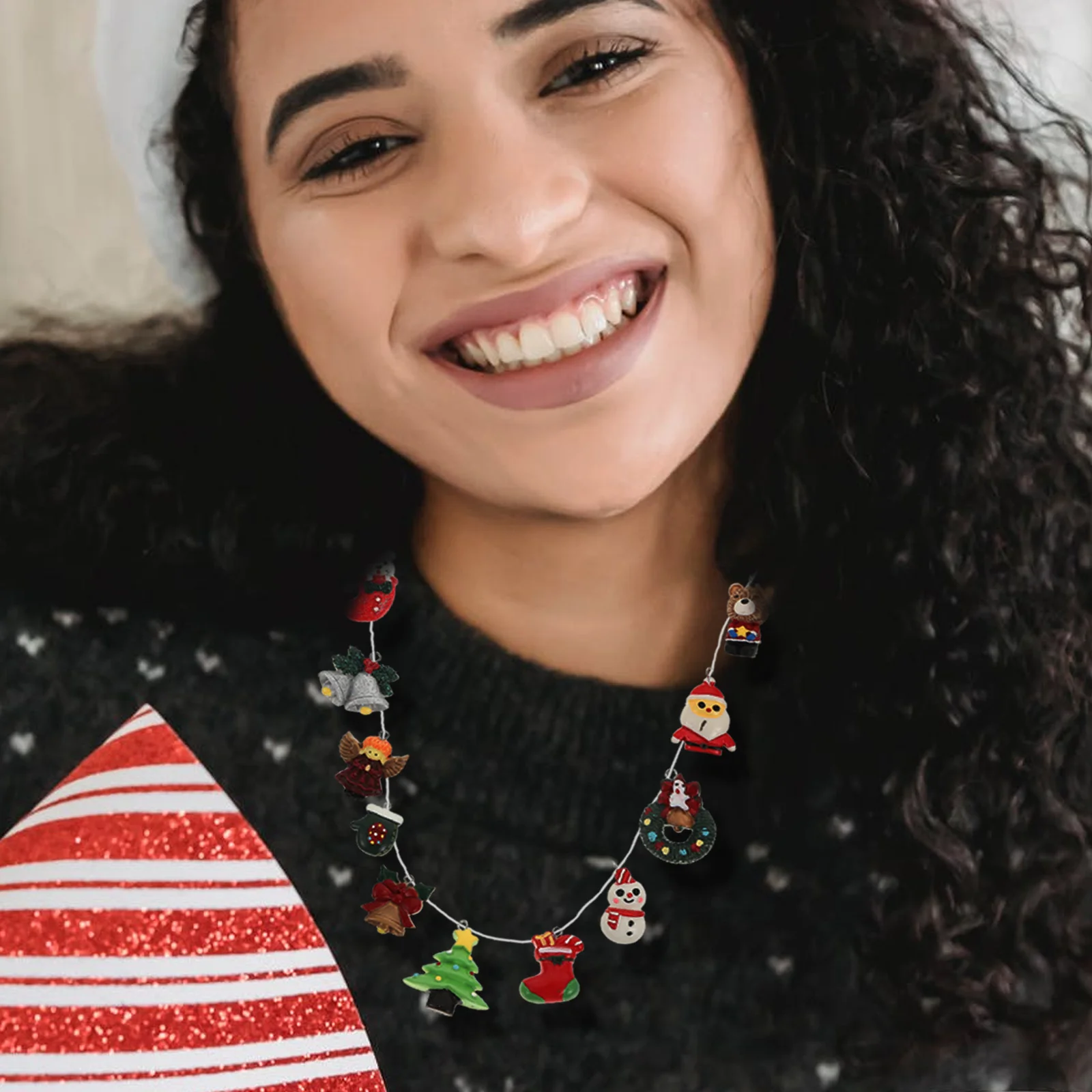 

20Pcs Resin Christmas Pendants Xmas Design DIY Jewelry Making Charms Necklace Earring Bracelet Craft Supplies Necklace Pendants