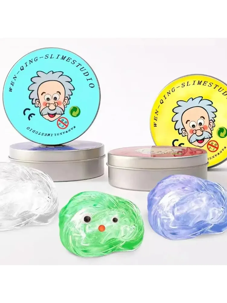 Reusable Putty Liquid Crystal Bouncy Slime Toy Set Kid Safe Mud Stress Relief Toys Color Clay Handmade DIY Handgum Playdough