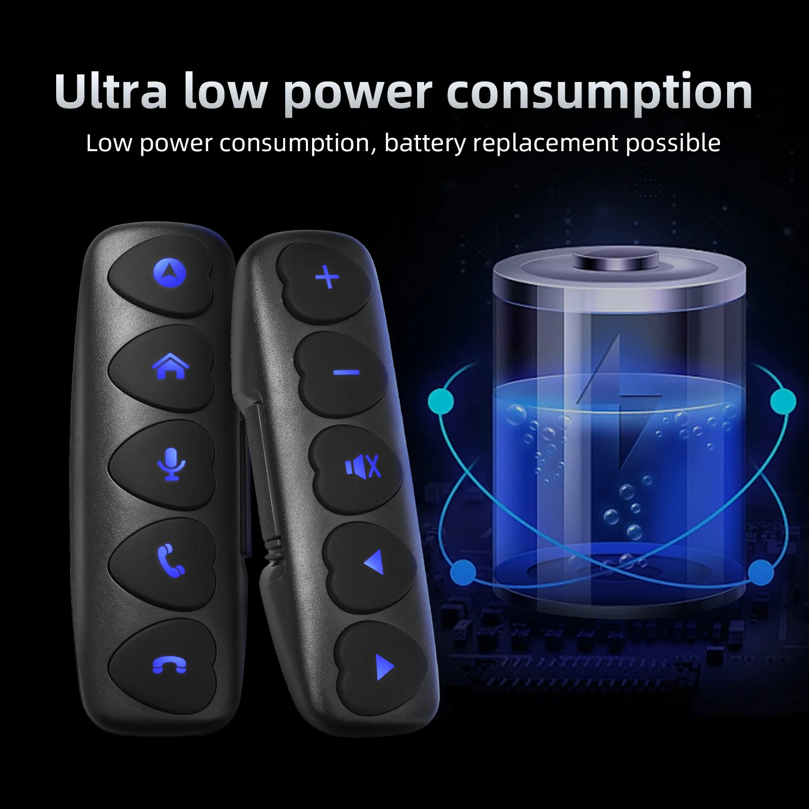 10Keys Steering Wheel Radio Controller Bluetooth-compatible Car Wireless Remote Control Multimedia Control Smart Buttons