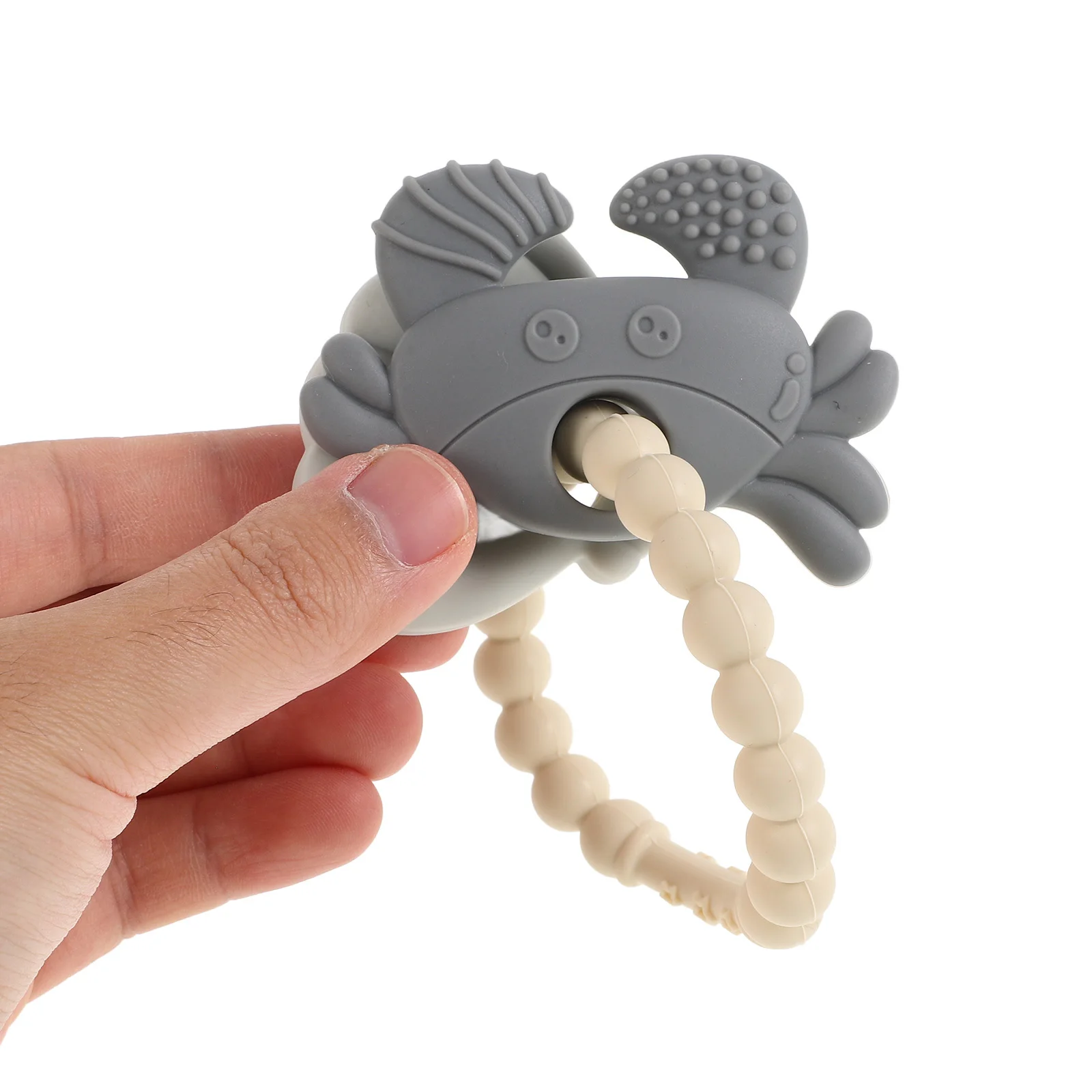 Il massaggiagengive in silicone con granchio carino lenisce il design morbido e strutturato, facile da tenere e masticare, più scelte di colore