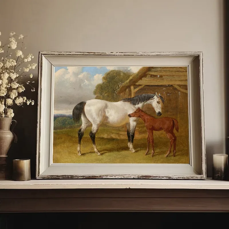 1pc frameless Canvas Painting Vintage Race & Show Horse Equestrian Posters and Prints Canvas Painting Retro Wall Art Picture for