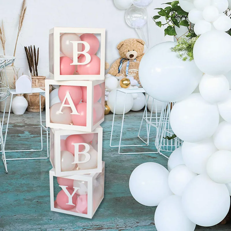 White Transparent Balloon Box Set Baby Shower Decorations Wedding Birthday Party Balloon Decoration Party DIY Balloon Box