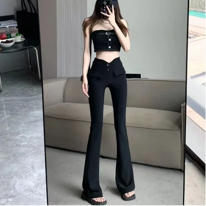 Casual Korean Fashion Female Trousers Cotton Long Women's Pants Trends 2024 High Quality Chic and Elegant Clothing Harajuku 90s