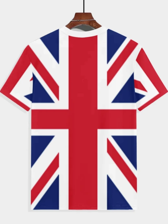 Men Union Jack Flag Graphic Training T‑Shirt, Breathable Quick‑Dry Short Sleeve Top, National Streetwear Jersey for Gym Workout