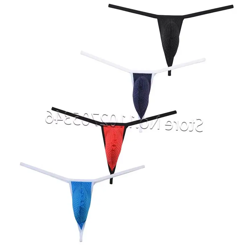 

Men's Thong Sexy Underwear Low Rise Beach Briefs Male G-String T-back Nylon Underpants Briefs Bikini Thongs Male Panties Soft