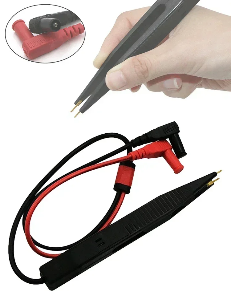 Clip Test Pen Multimeter Probe Tweezers Patch For Capacitance Inductance Resistor Measurement Multi-Use Electric Tool