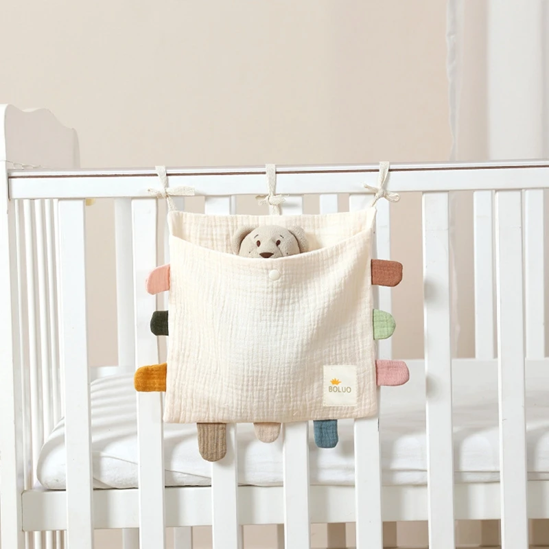 Baby Bed Side Organiser Cotton Bed Storage Bagessentials Storage Bag Baby Hanging Bag For Baby Nappy Toy Clothes