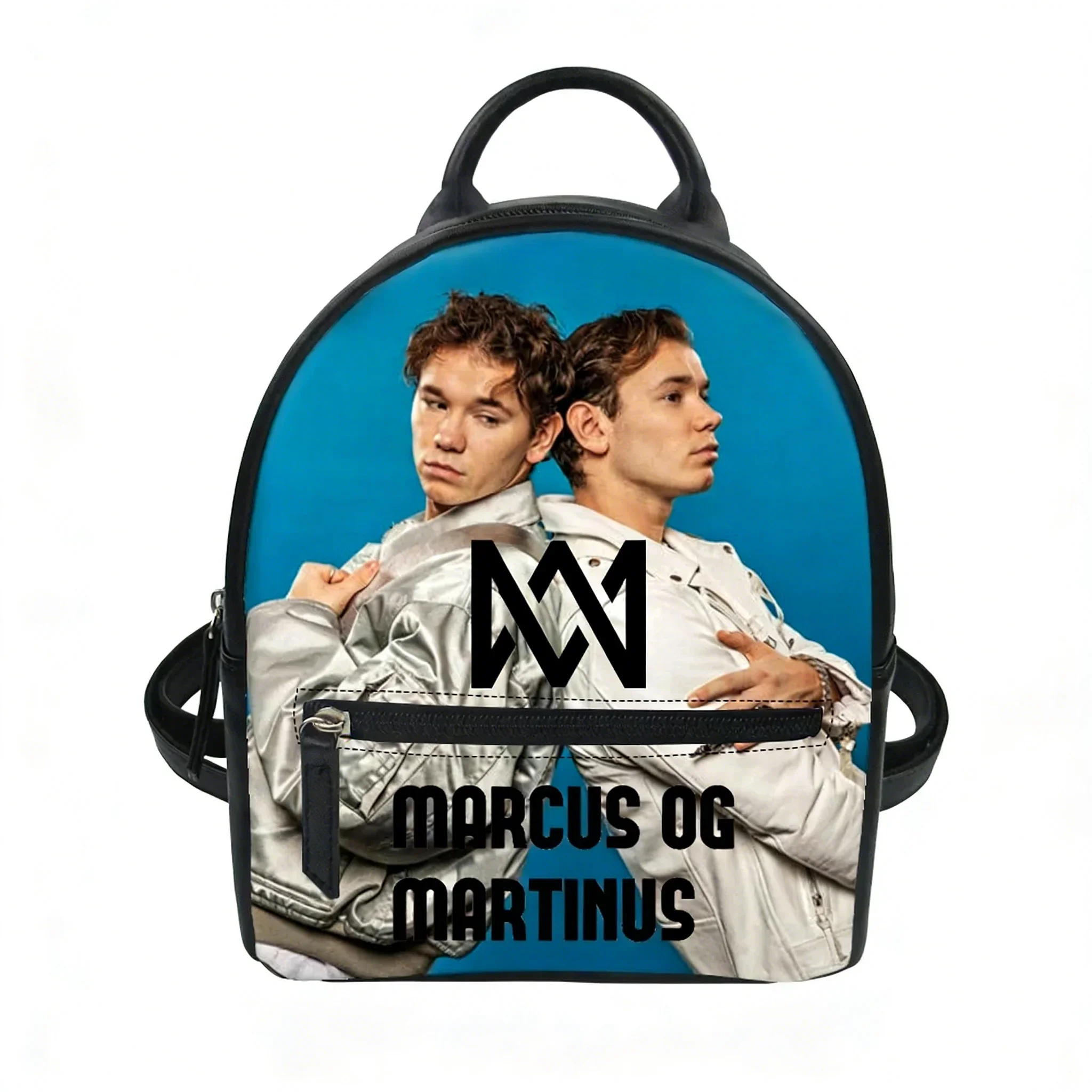 Marcus And Martinus Custom Backpack Purse Rap Dance Singer Carter Schoolbags Double Shoulder Bag Mini Daypack Leather Travel Bag