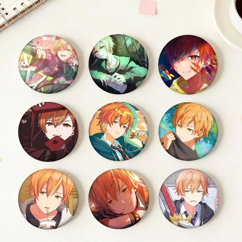 Anime Characters Akito Shinonome Round Badge Creative Brooch Clothing Backpack Accessories Lapel Pin