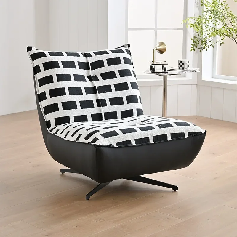 Designer leisure chair Italian light luxury single sofa rotating leisure