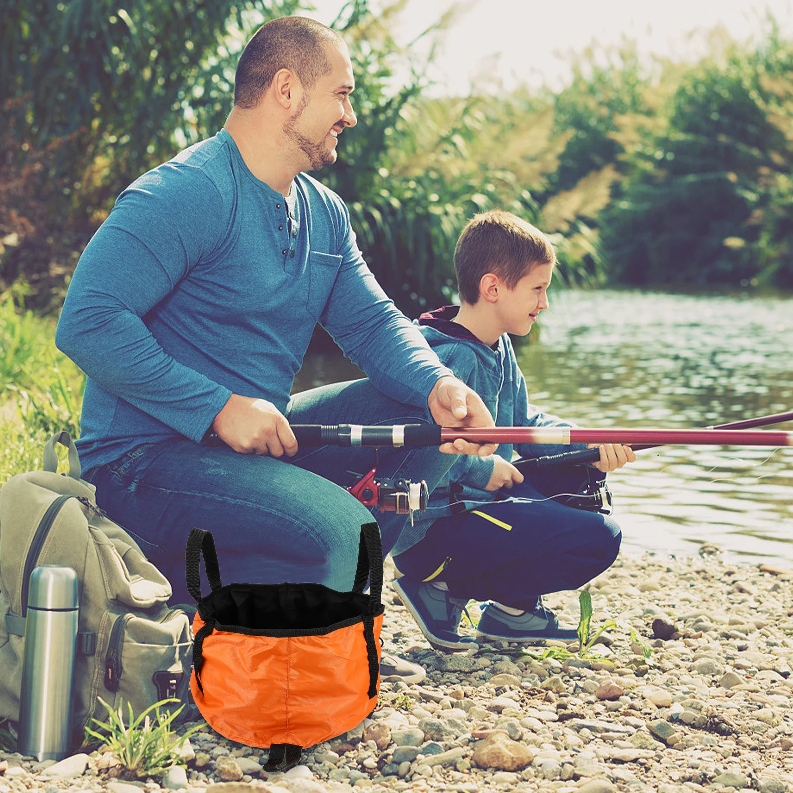 

Collapsible Water Buckets Foldable Basins Outdoor Camping Polyester Lightweight Portable Basin Tubs Storage Small Items Sports