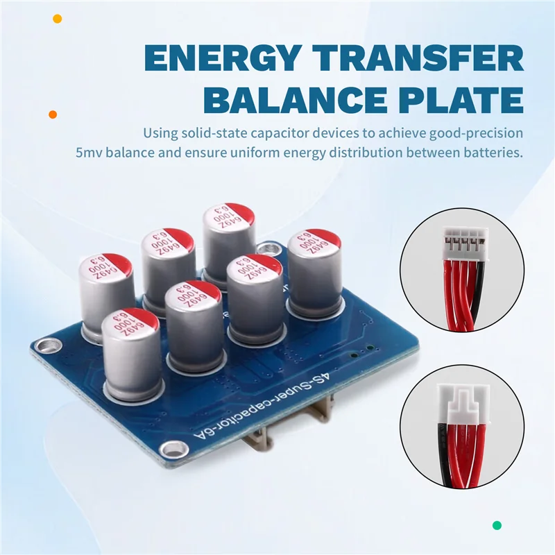 ABKU-Energie Transfer Balancing Board Lifepo4 Li-Lithium Battery Balancer For 4 Strings 12V Bmprotection
