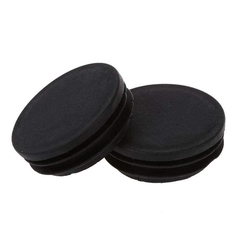 Promotion! 12 X Black Plastic 50Mm Dia Round Tubing Tube Insert Caps Covers