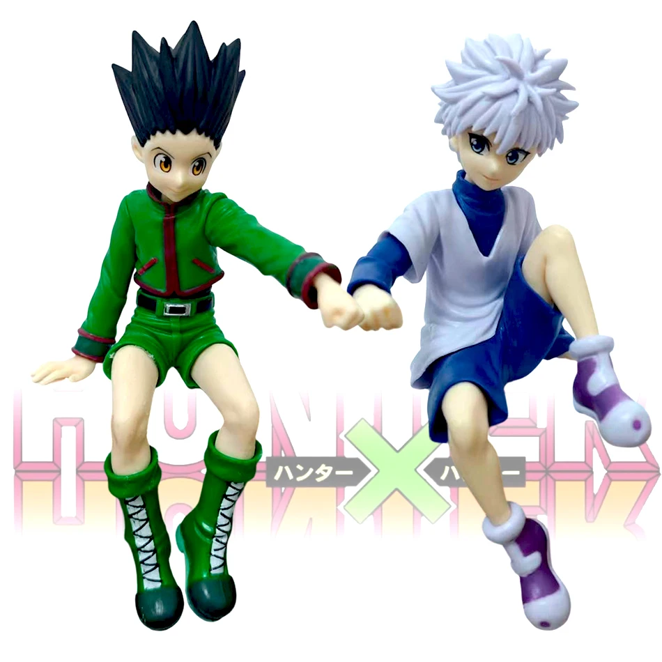 Heißer Anime-Figuren-Sitzmodell: Full Time Hunter Charaktere Qiben und Xiaojie Killua als Desktop-Ornament – Trendiges PVC-Modell-Spielzeug