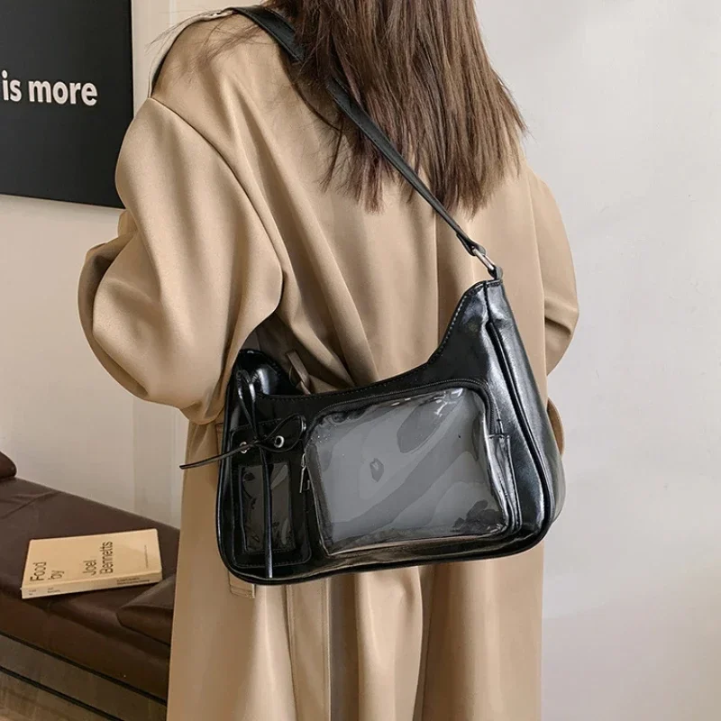 Y2k Harajuku Shoulder Bag Women Korean Transparent Ita Bag School