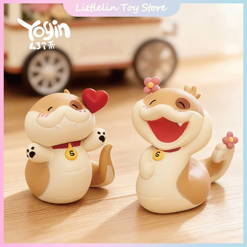 

New Puppy Snake Spot Mood Series Mini Blind Box Cute Sharkitty Snake Trendy Toys Desktop Decoration Mystery Box Birthday Gift