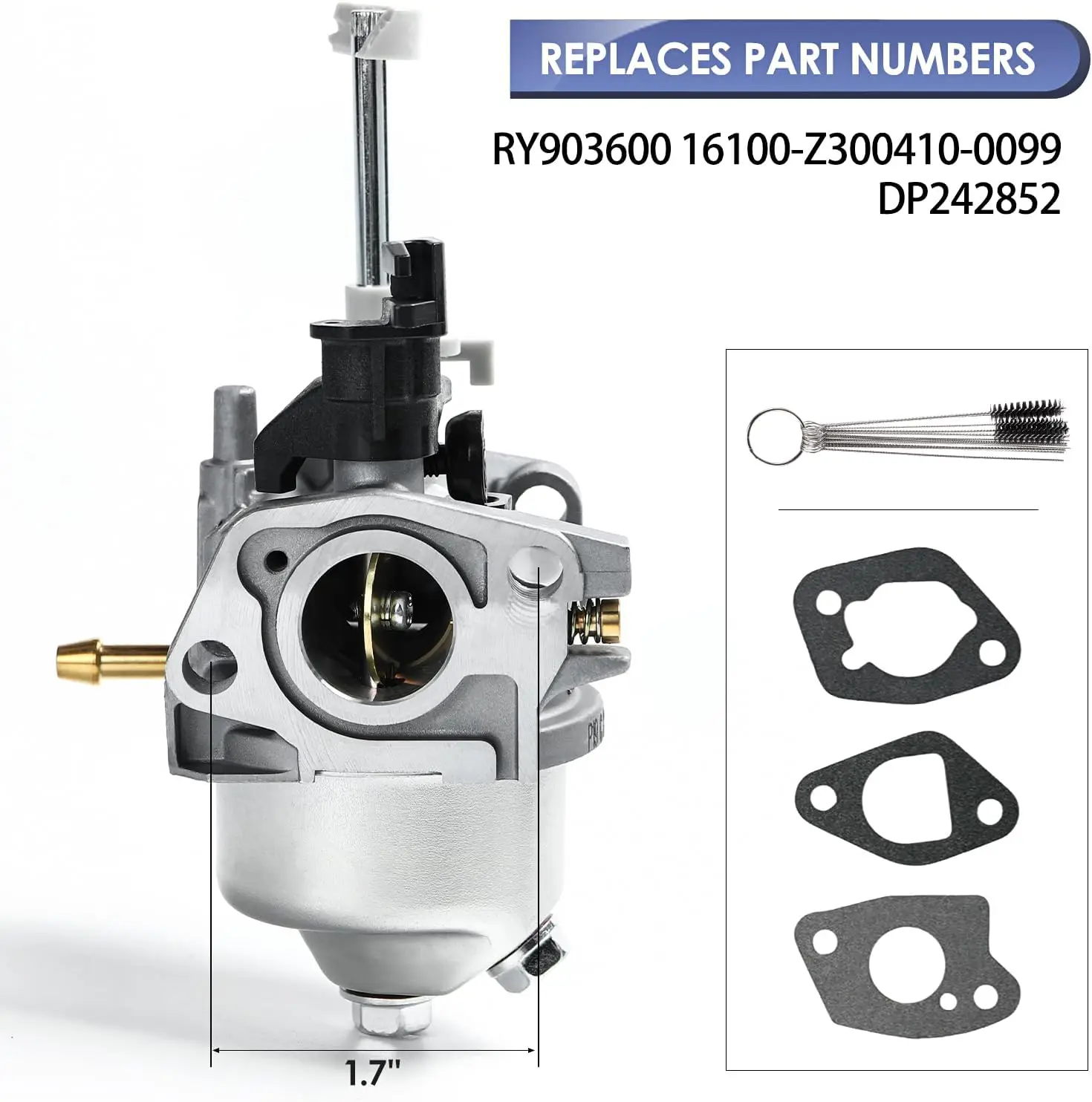RY903600 Carburetor Fits for Ryobi 3600 4500 Watt Inverter Generator 212cc Carb Replace Homelite 16100-Z300410-0099 DP242852