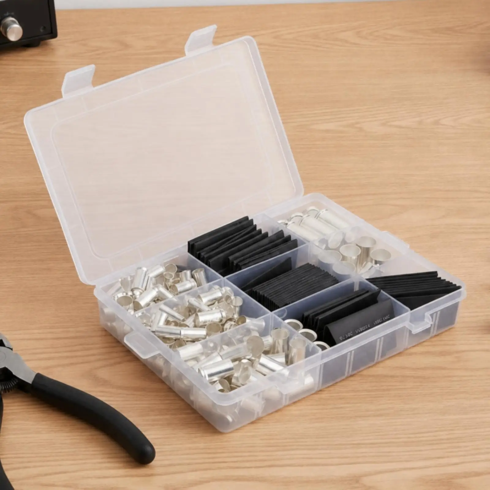 Heat Shrink Terminal Connector Kit Copper Crimp Ends with Clear Case for Automotive and Workshop Wiring