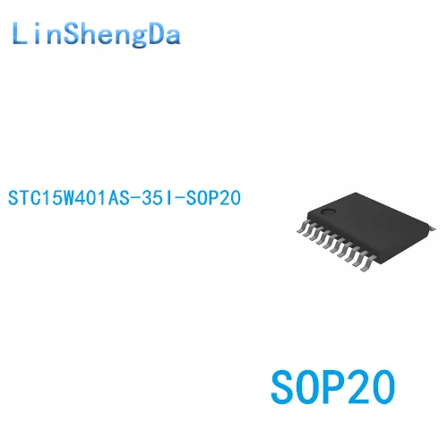 10PCS STC15W401AS-35I-SOP20 microcontroller chip STC15W401AS chip with 20 pins