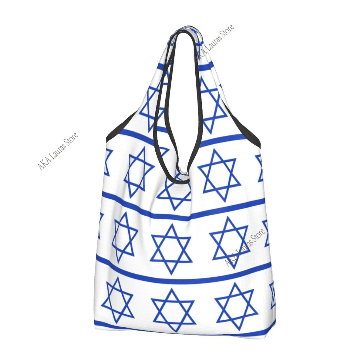 Israel Flag Grocery Shopping Bag Shopper Tote Shoulder Bag Large Handbag