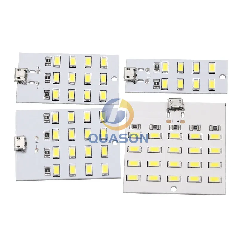 Painel de iluminação led, luz noturna de emergência, 5730 smd 5v 430ma ~ 470ma branco mirco usb 5730, 1 peça